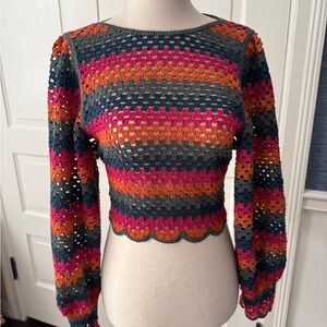 Zara Multicolor Crochet Top